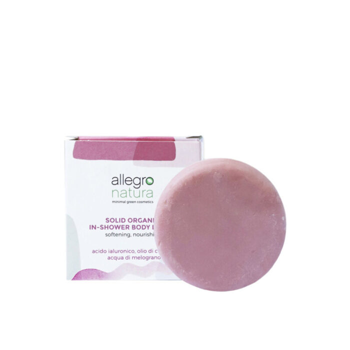 allegro natura solid organic in shower body lotion 75g