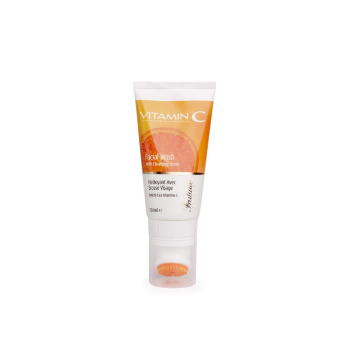 arganicare frulatte vitamin c facial wash with cleansing brush 150ml