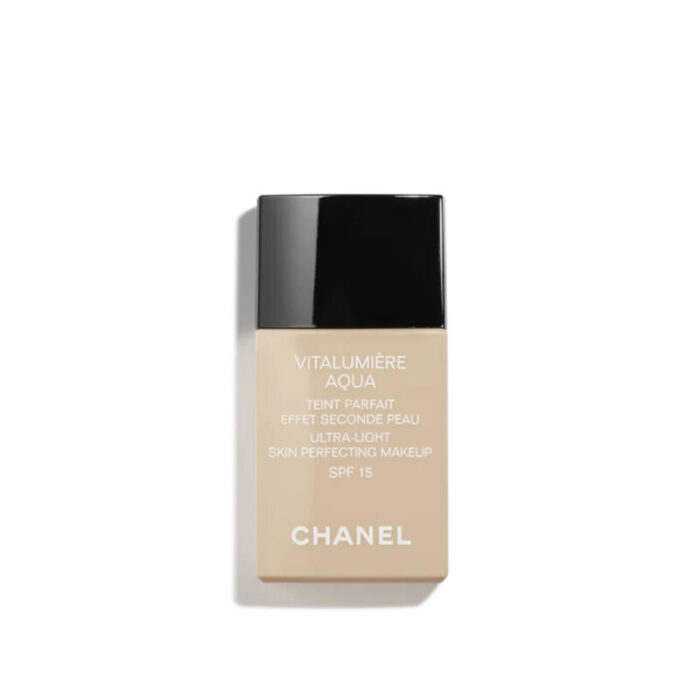 chanel vitalumiere aqua skin perfecting foundation 22 beige rose spf15 30ml