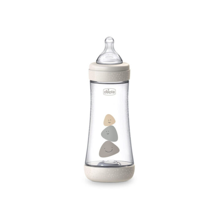 chicco perfect 5 fast flow bottle 4m beige 300ml