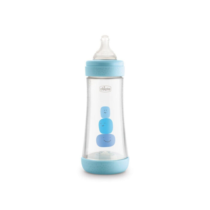 chicco perfect 5 fast flow bottle 4m blue 300ml