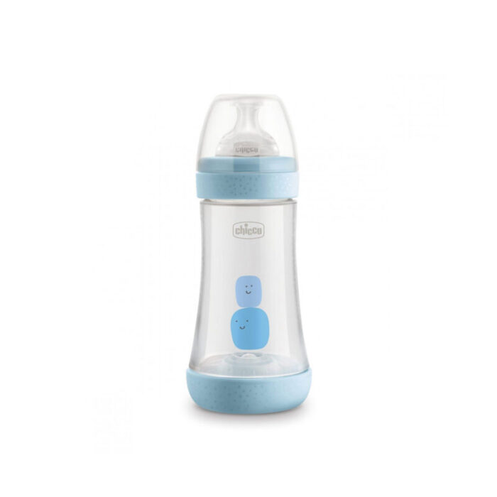 chicco perfect 5 medium flow bottle 2m blue 240ml