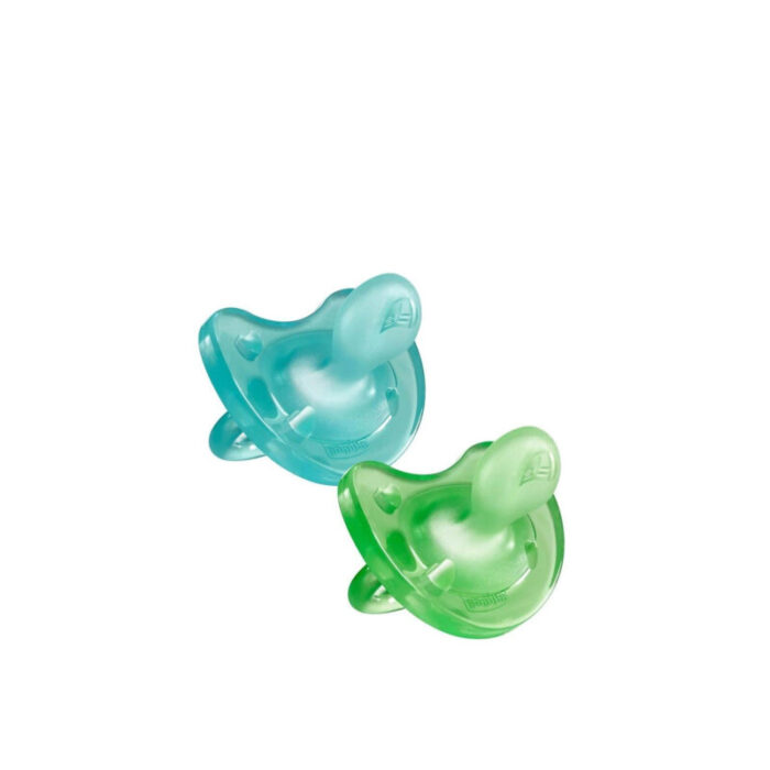 chicco physio soft silicone pacifier 6 16m green blue