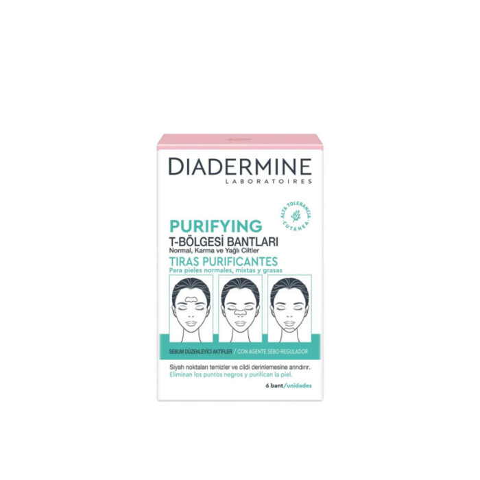 diadermine purifying face strips x6 new