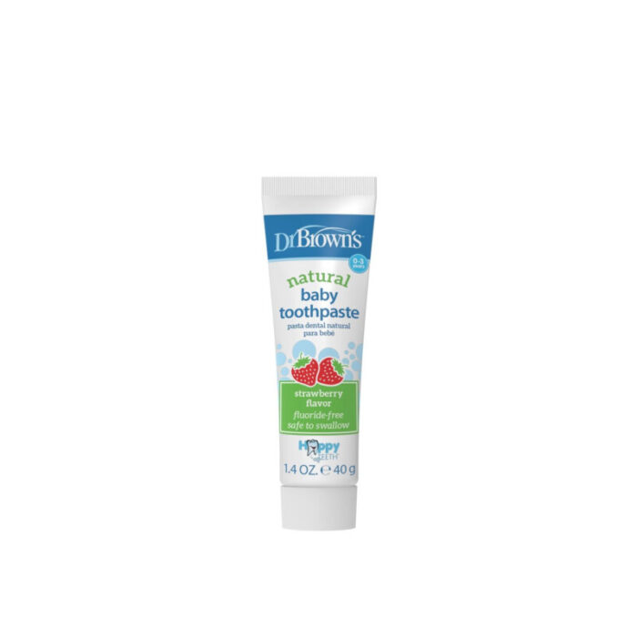 dr brown s natural baby toothpaste strawberry flavor 0 3 years 40g