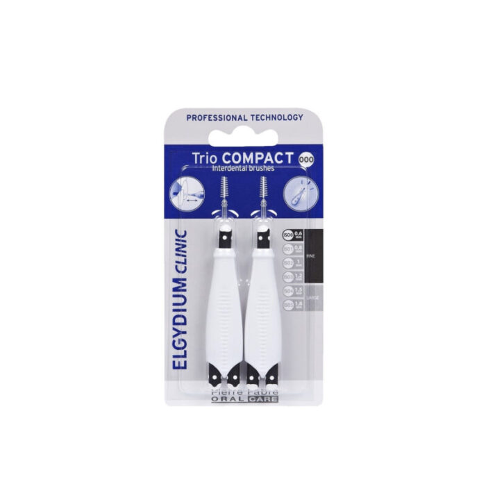 elgydium clinic trio compact interdental brushes fine iso0