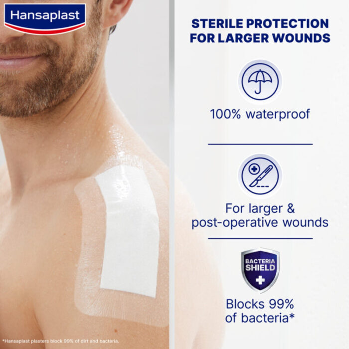 hansaplast med aqua protect 3xl sterile plasters