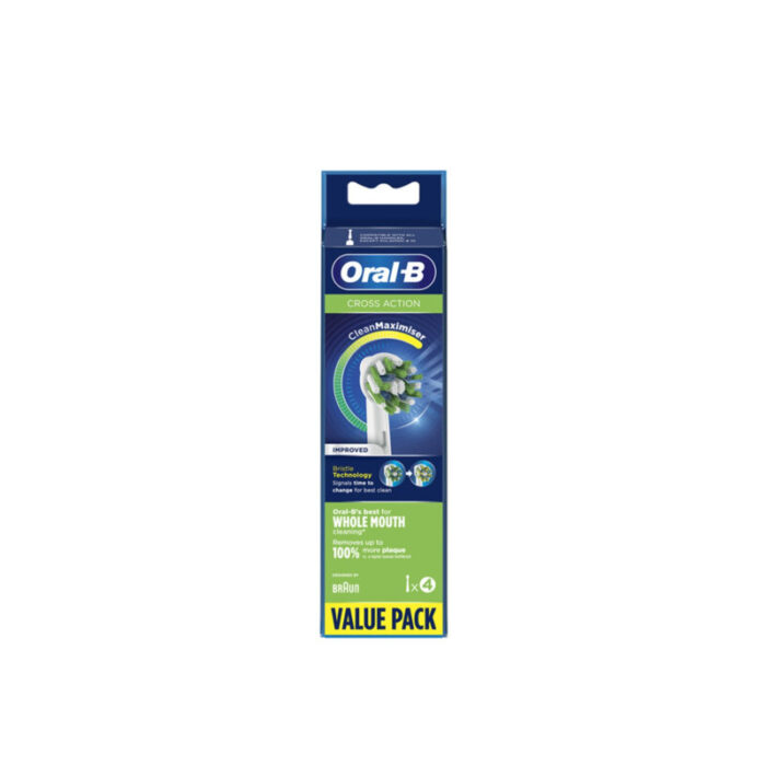 oral b cross action white replacement head electric toothbrush