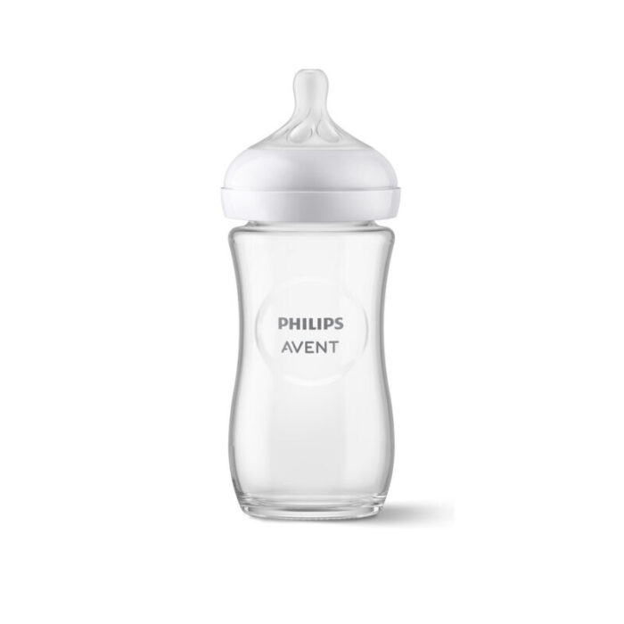 philips avent natural response pure glass baby bottle 1m 240ml