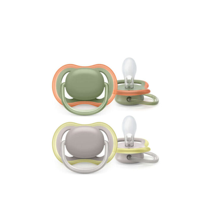 philips avent ultra air pacifier 6 18m green grey