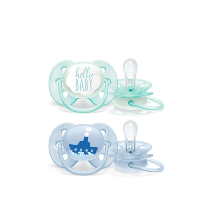 philips avent ultra soft pacifier 0 6m blue