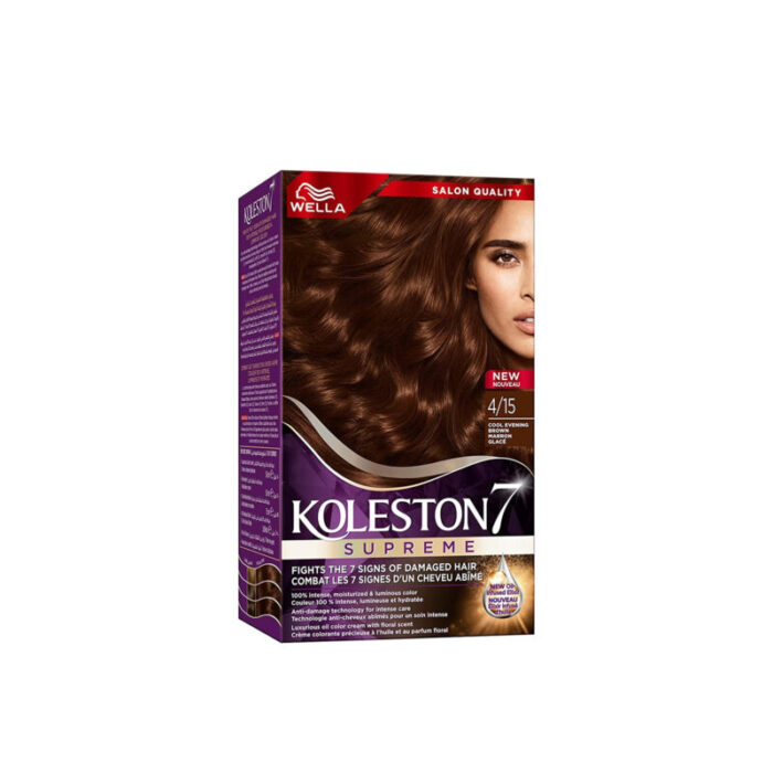 wella koleston 7 4 15 cool evening brown permanent hair color